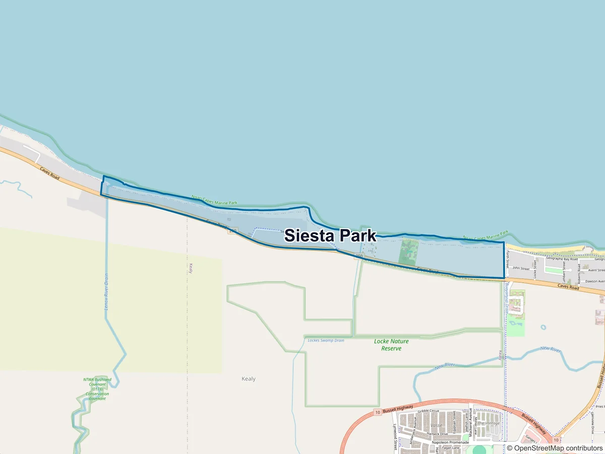 Map of Siesta Park, WA, Australia