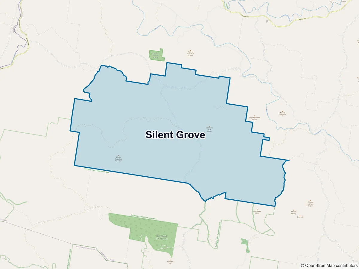 Map of Silent Grove, NSW, Australia