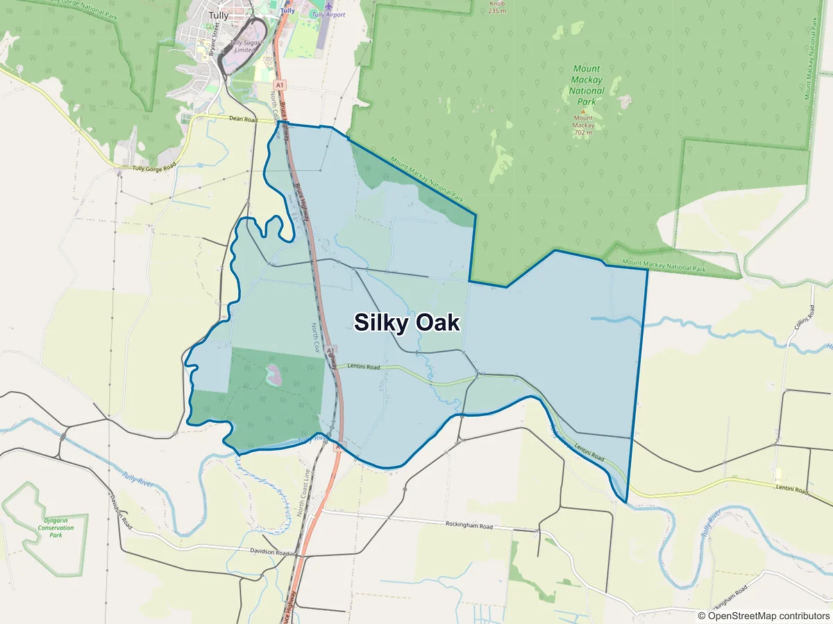 Map of Silky Oak, QLD, Australia