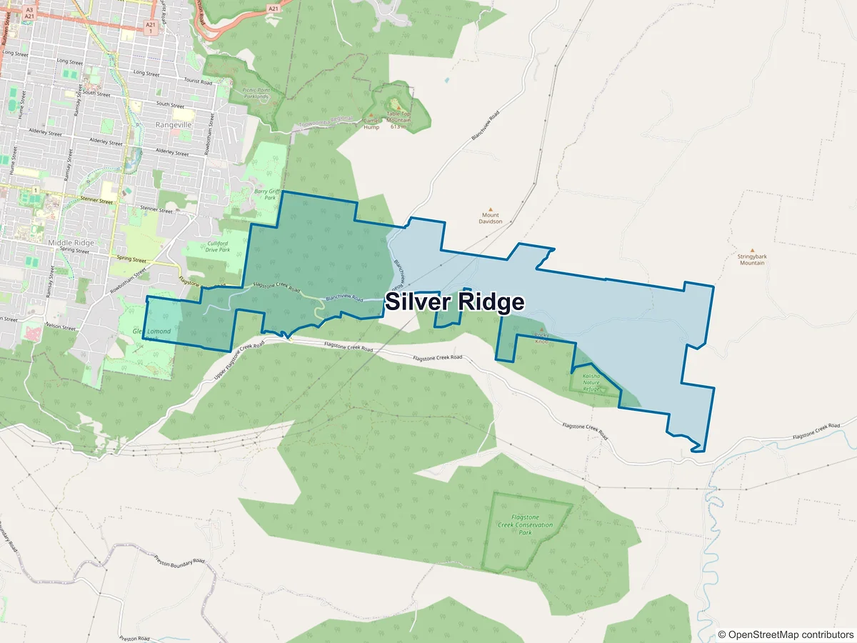 Map of Silver Ridge, QLD, Australia