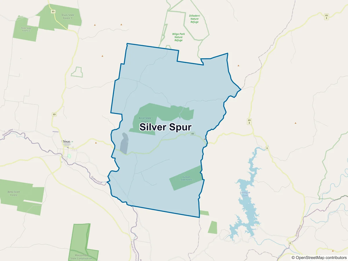 Map of Silver Spur, QLD, Australia