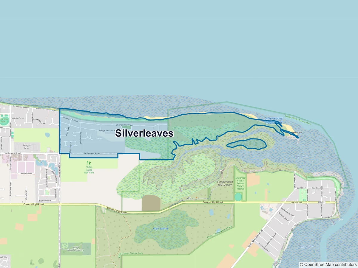 Map of Silverleaves, VIC, Australia