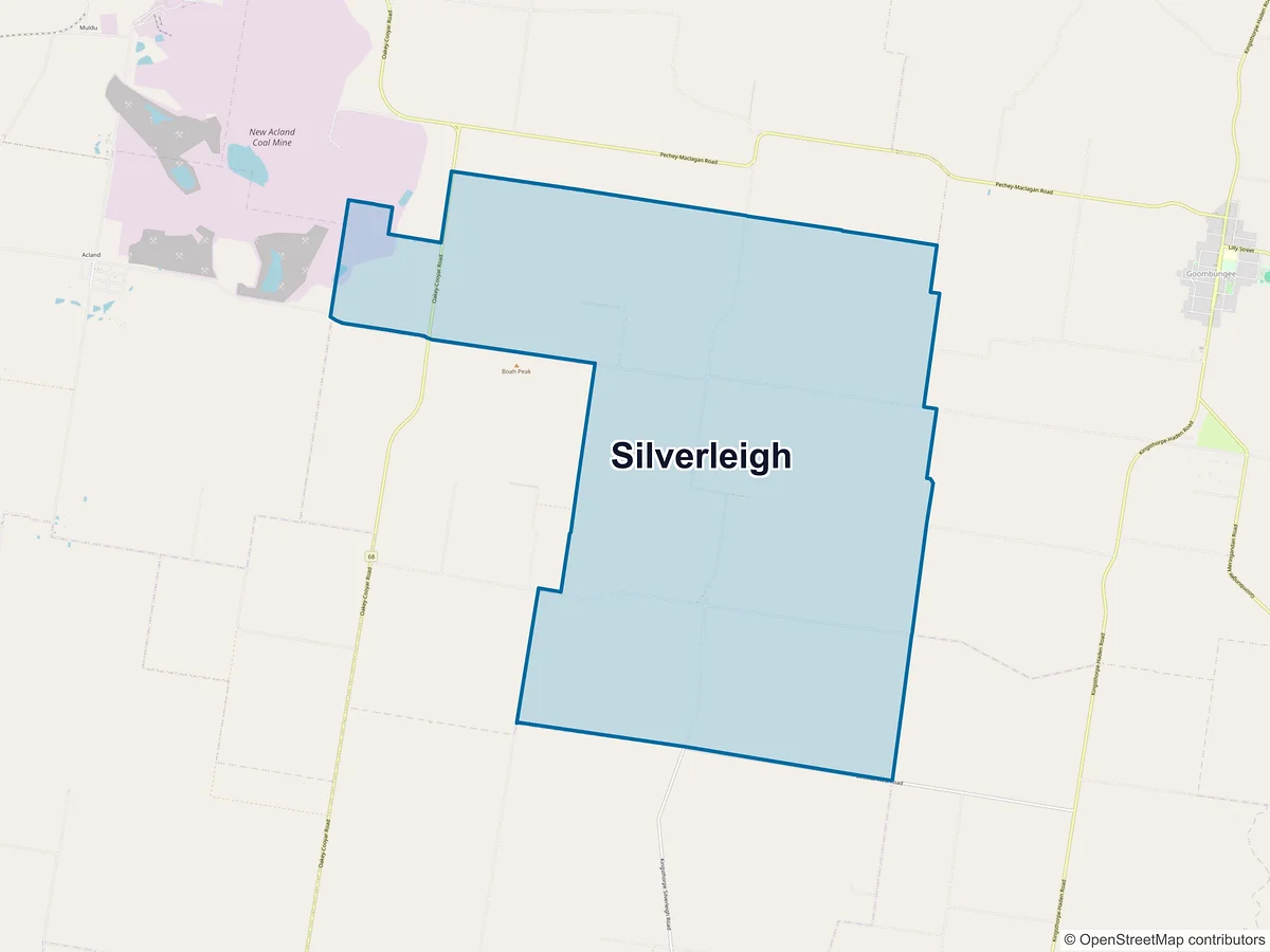 Map of Silverleigh, QLD, Australia