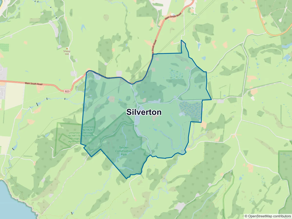 Map of Silverton, SA, Australia