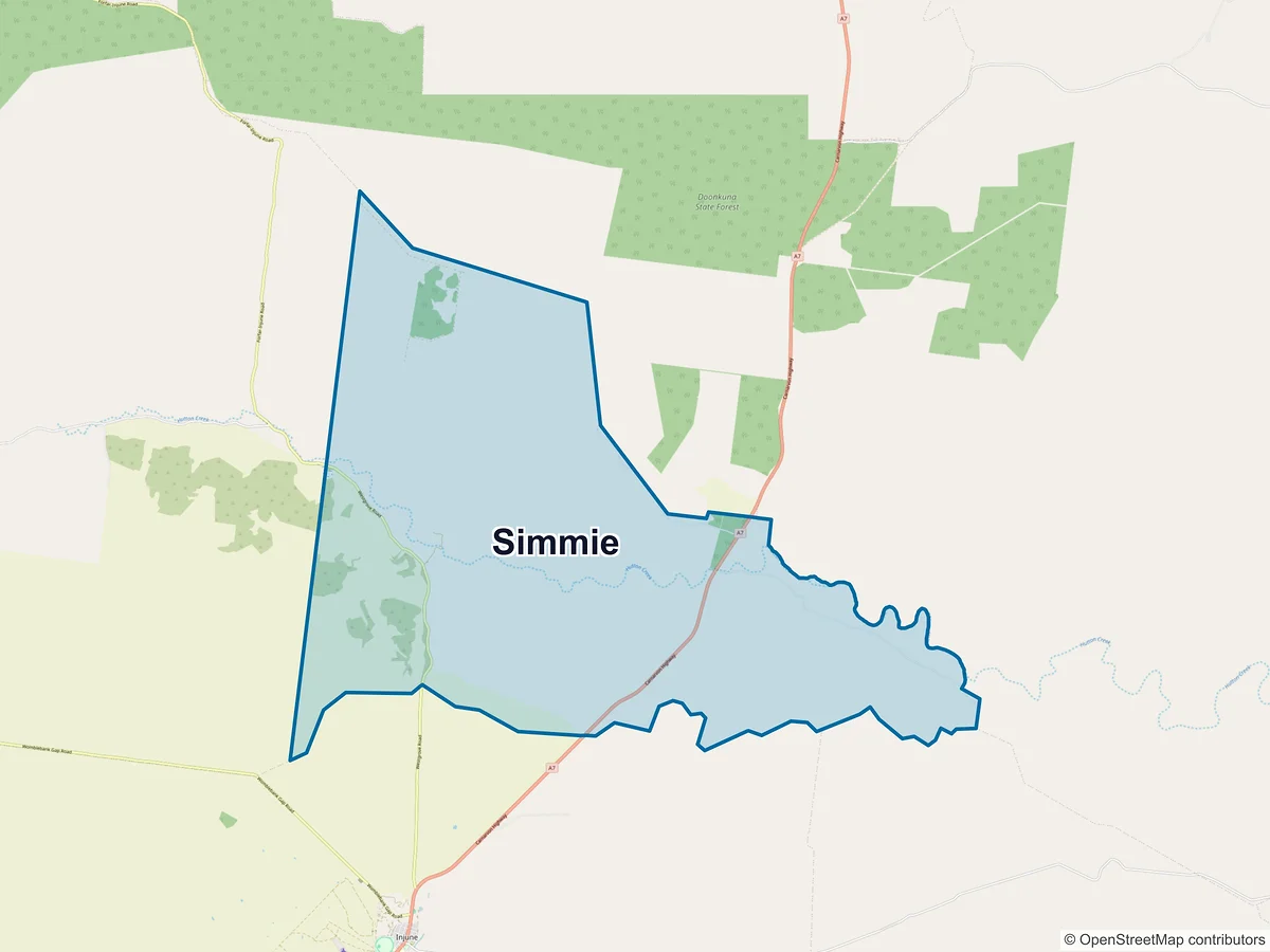 Map of Simmie, QLD, Australia