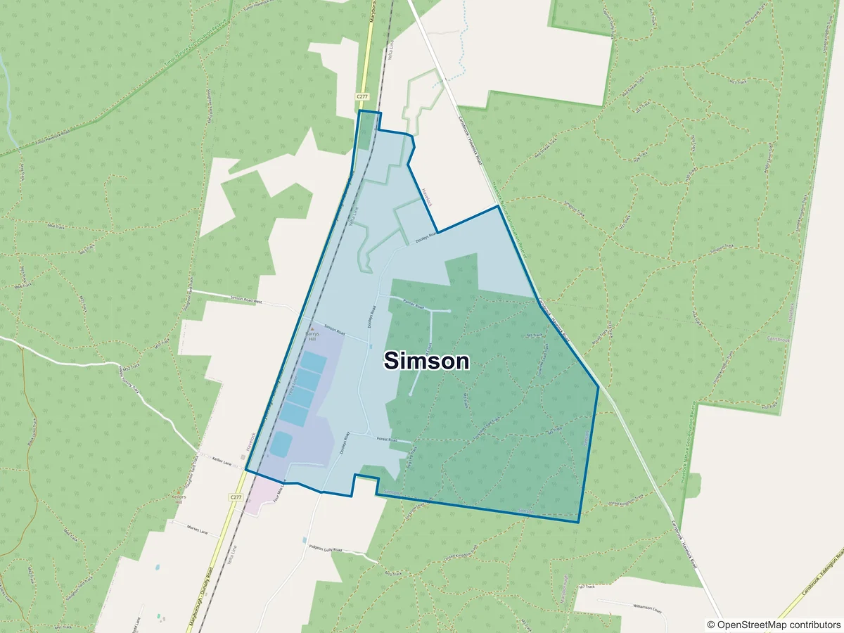Map of Simson, VIC, Australia