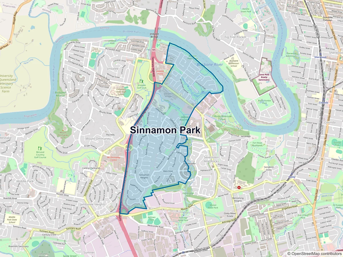 Map of Sinnamon Park, QLD, Australia
