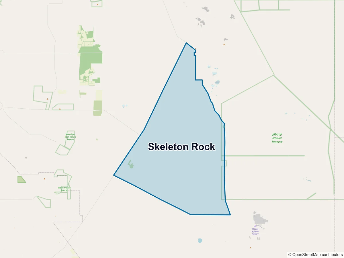 Map of Skeleton Rock, WA, Australia