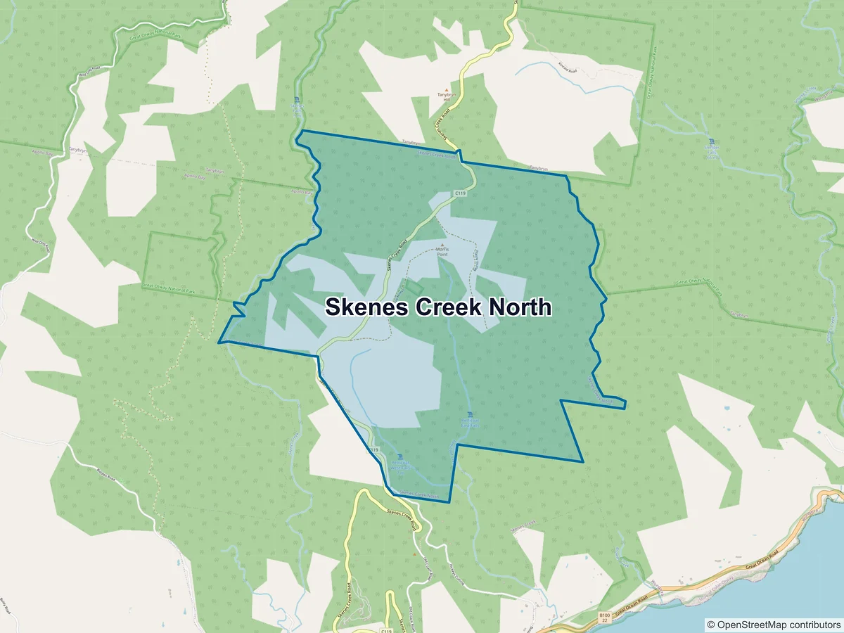 Map of Skenes Creek North, VIC, Australia