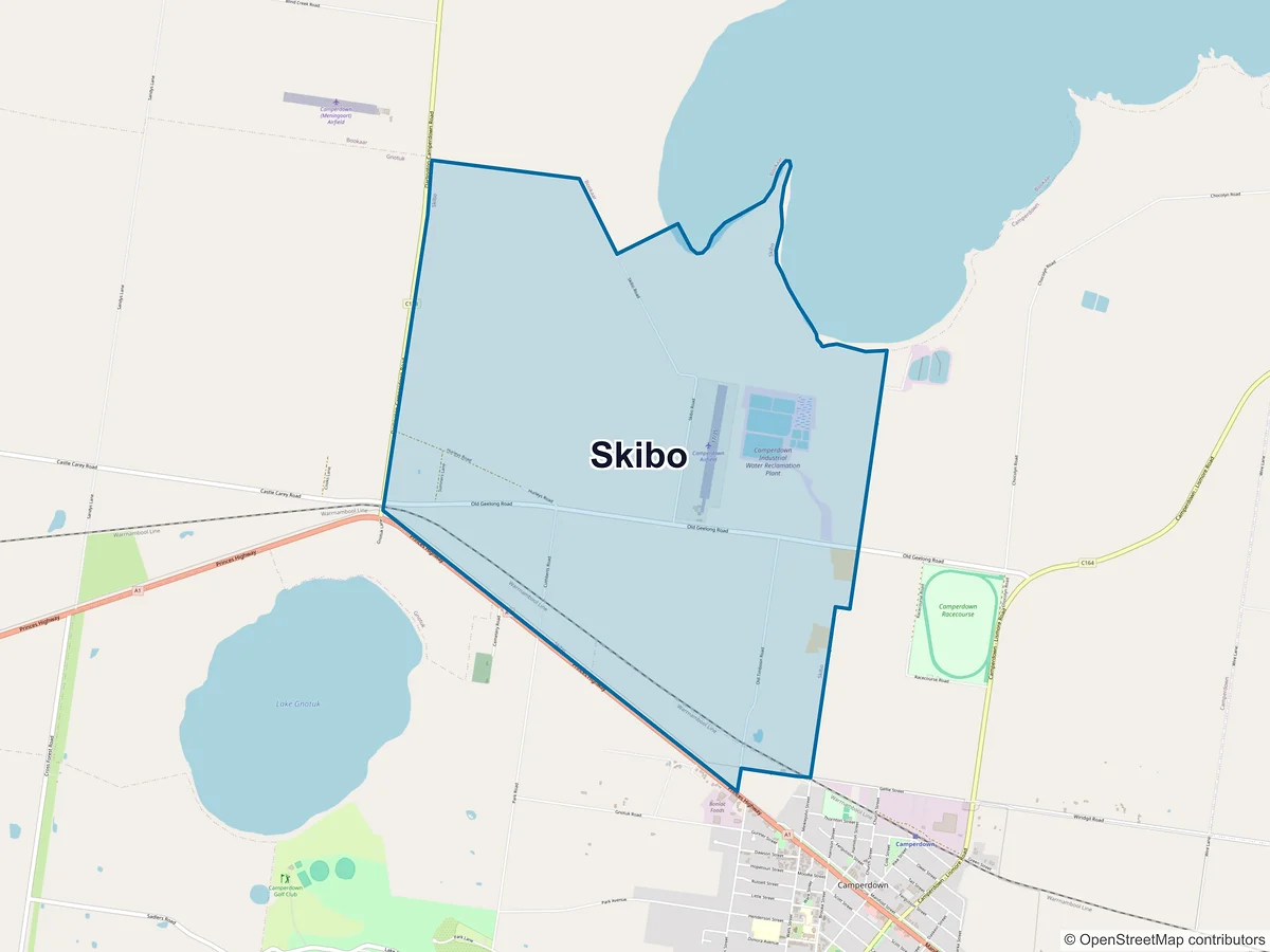 Map of Skibo, VIC, Australia