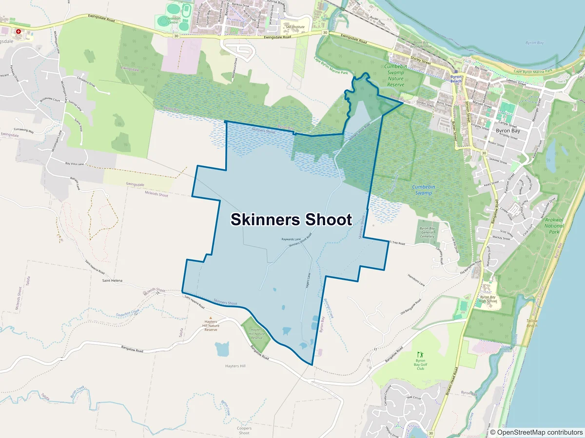 Map of Skinners Shoot, NSW, Australia