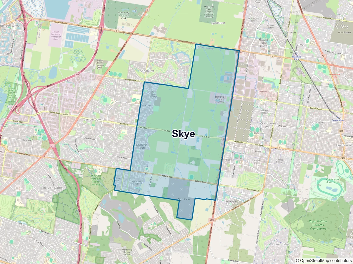 Map of Skye, VIC, Australia