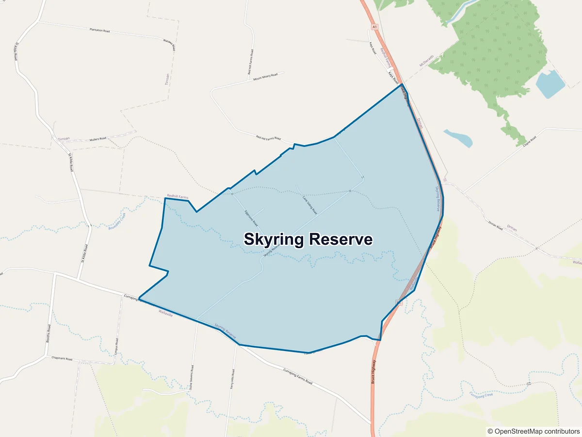 Map of Skyring Reserve, QLD, Australia