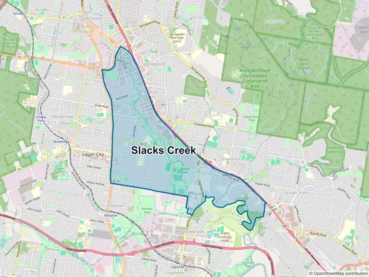 Map of Slacks Creek, QLD, Australia