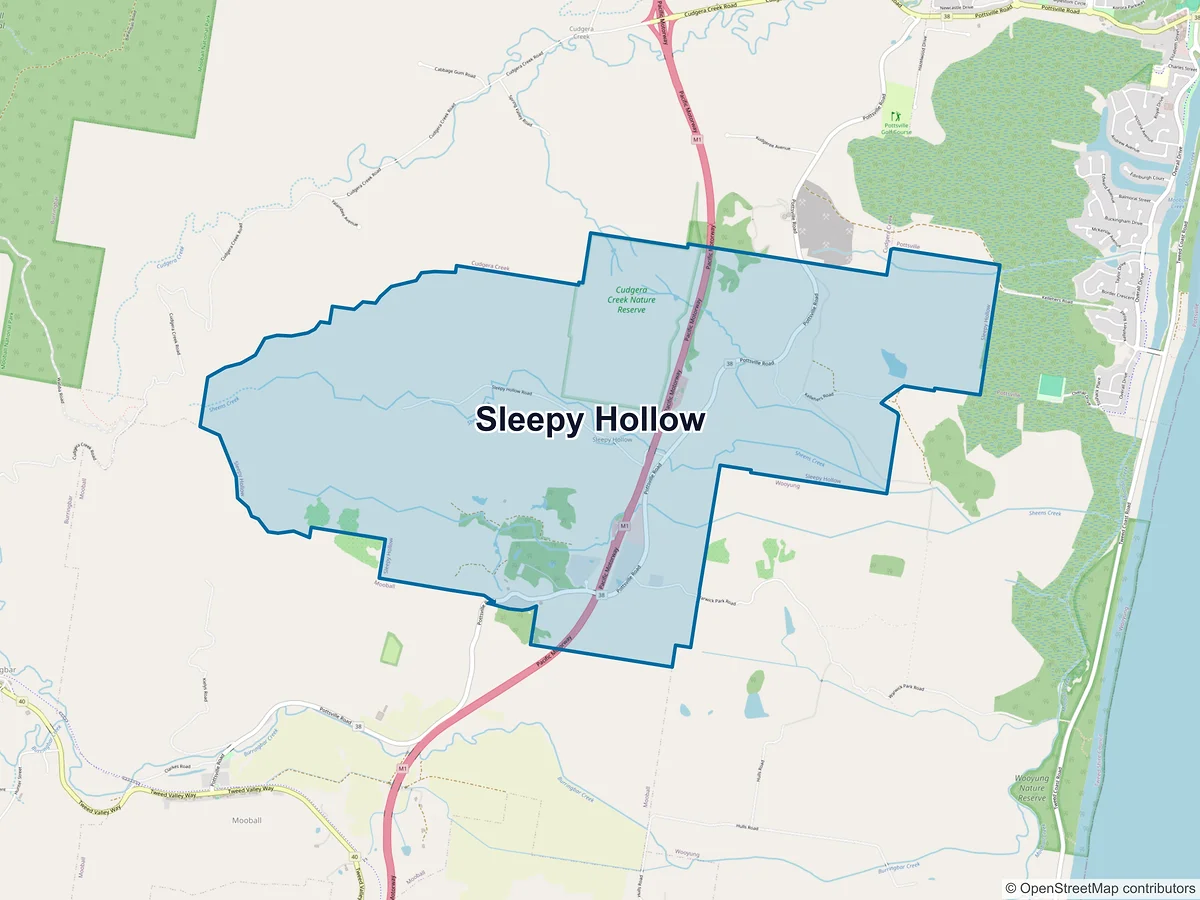 Map of Sleepy Hollow, NSW, Australia