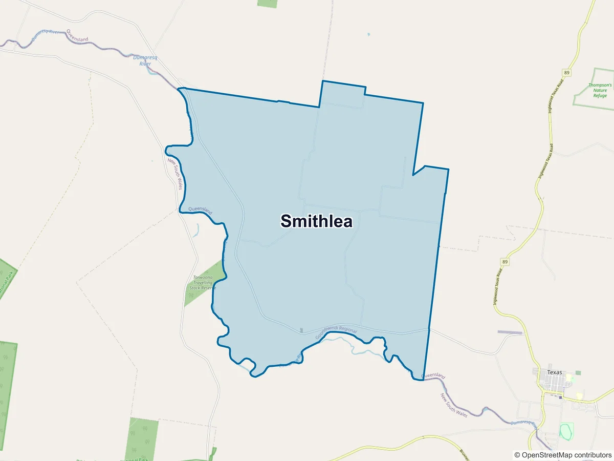 Map of Smithlea, QLD, Australia