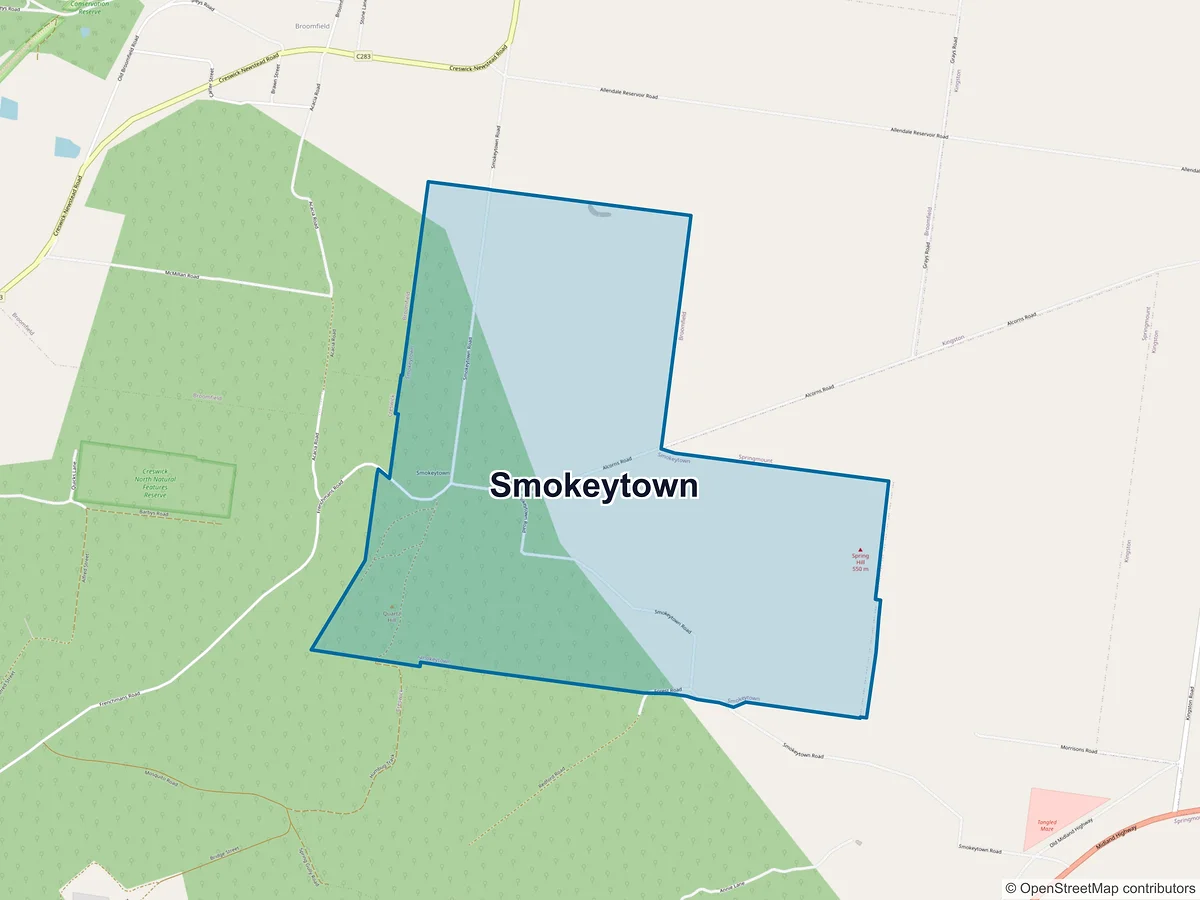 Map of Smokeytown, VIC, Australia