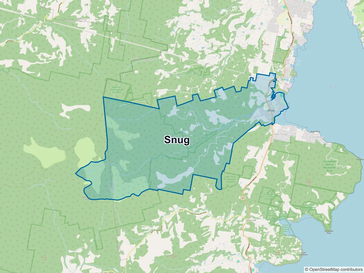 Map of Snug, TAS, Australia