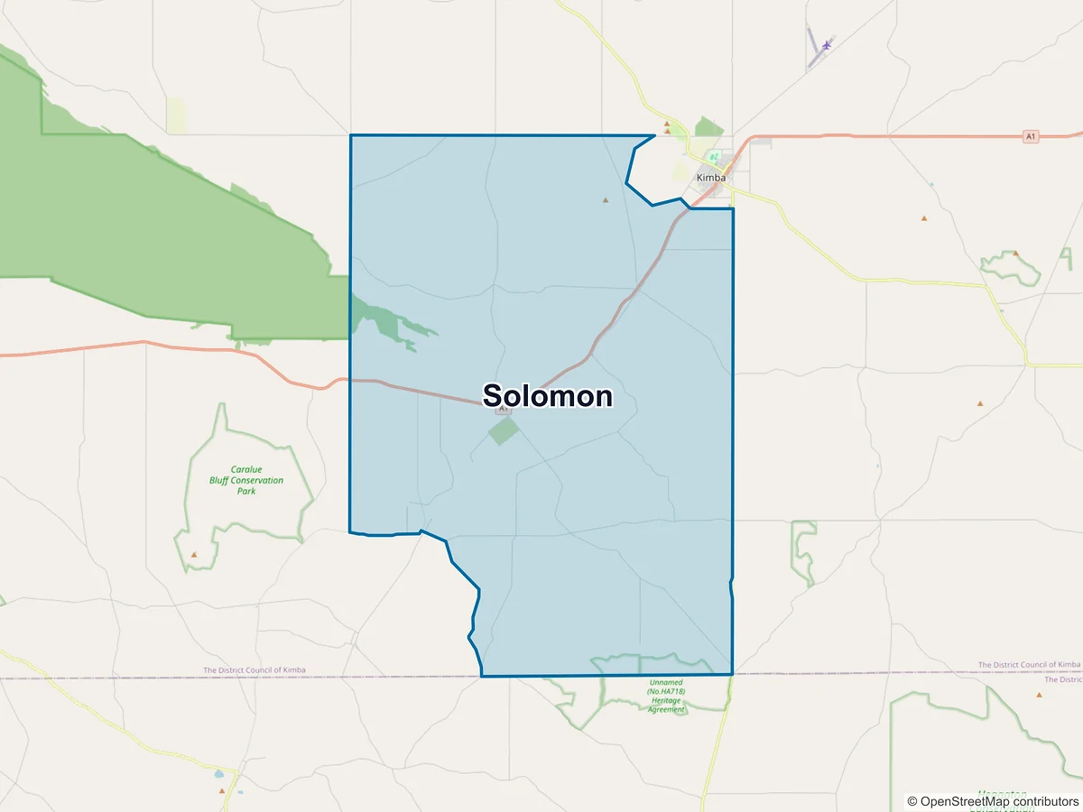 Map of Solomon, SA, Australia
