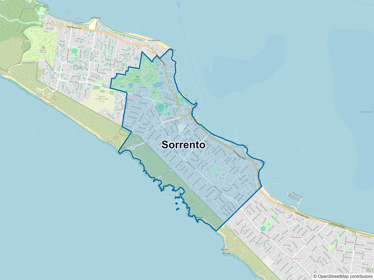 Map of Sorrento, VIC, Australia