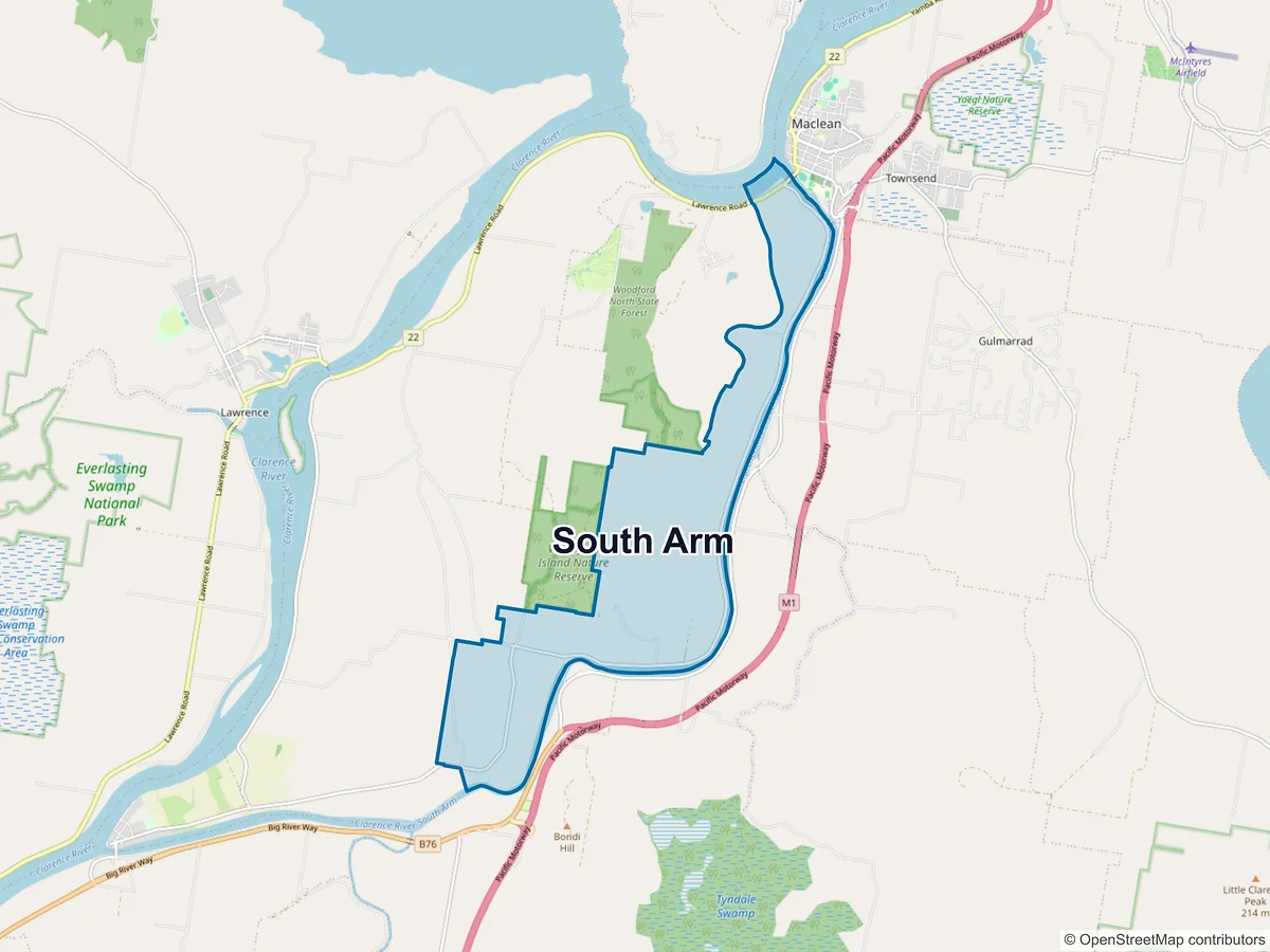 Map of South Arm, NSW, Australia
