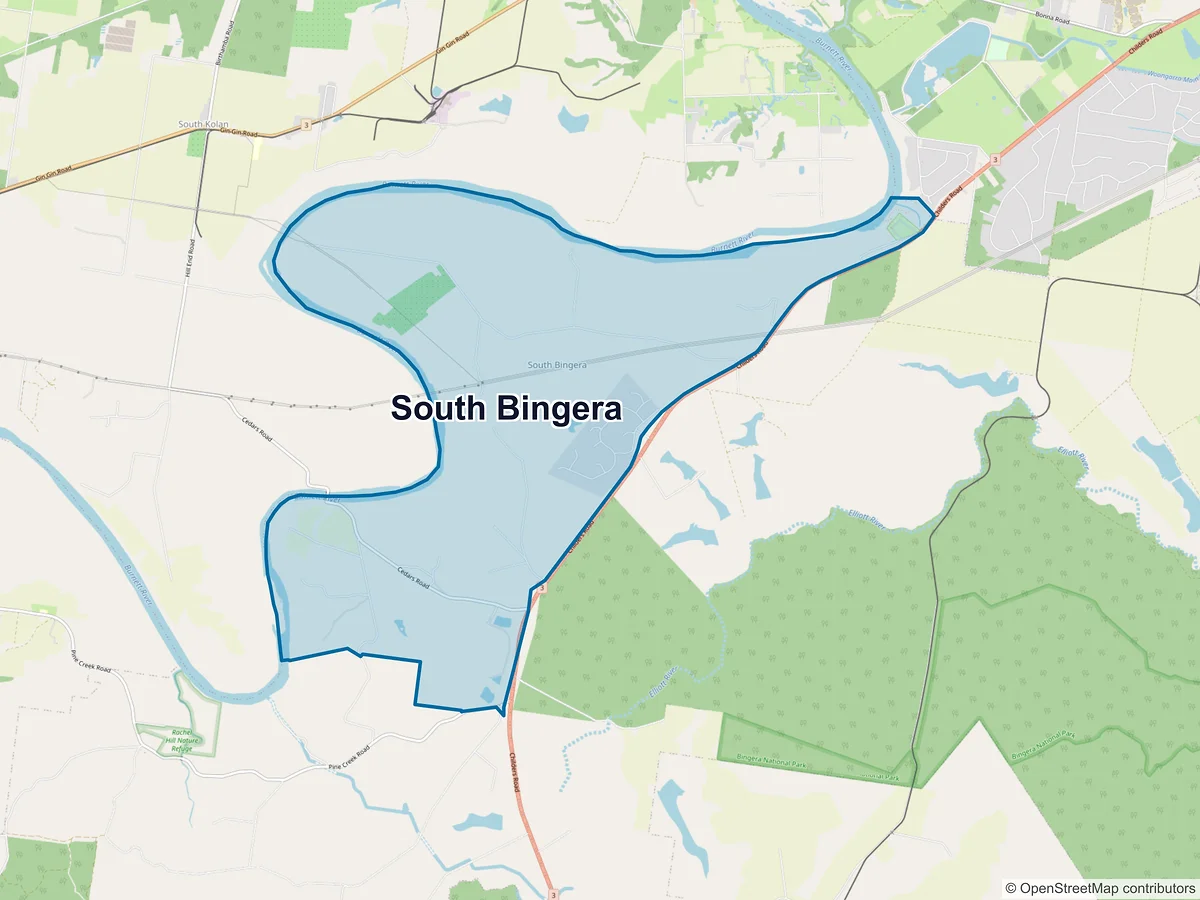 Map of South Bingera, QLD, Australia