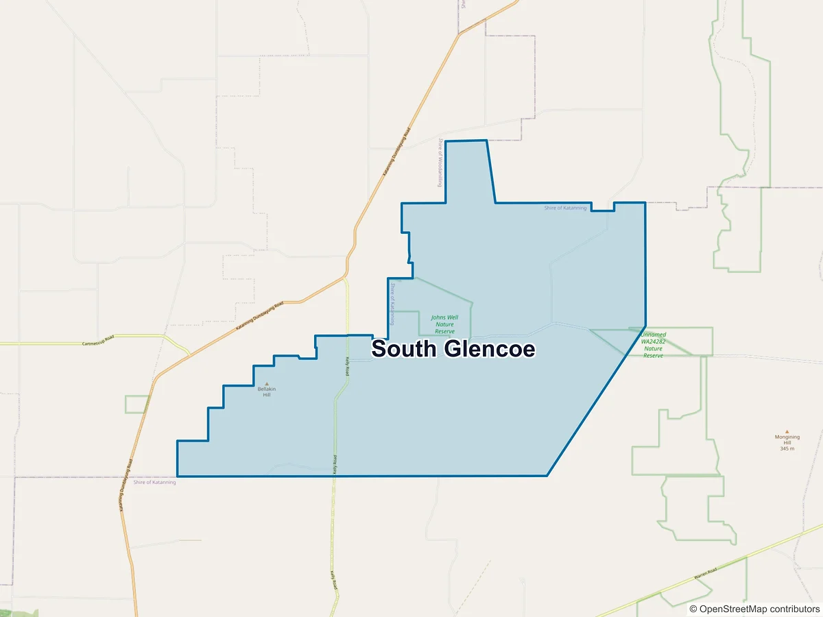 Map of South Glencoe, WA, Australia