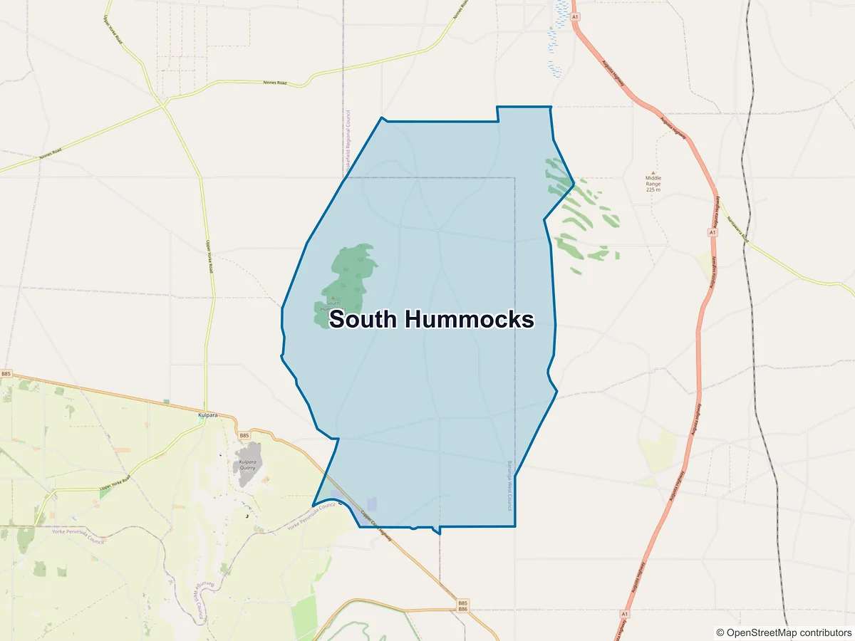 Map of South Hummocks, SA, Australia