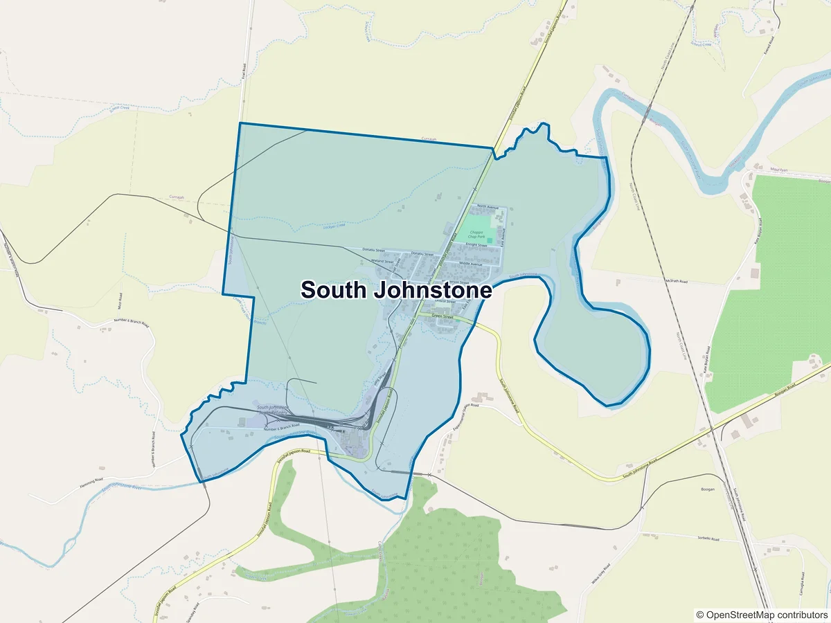 Map of South Johnstone, QLD, Australia