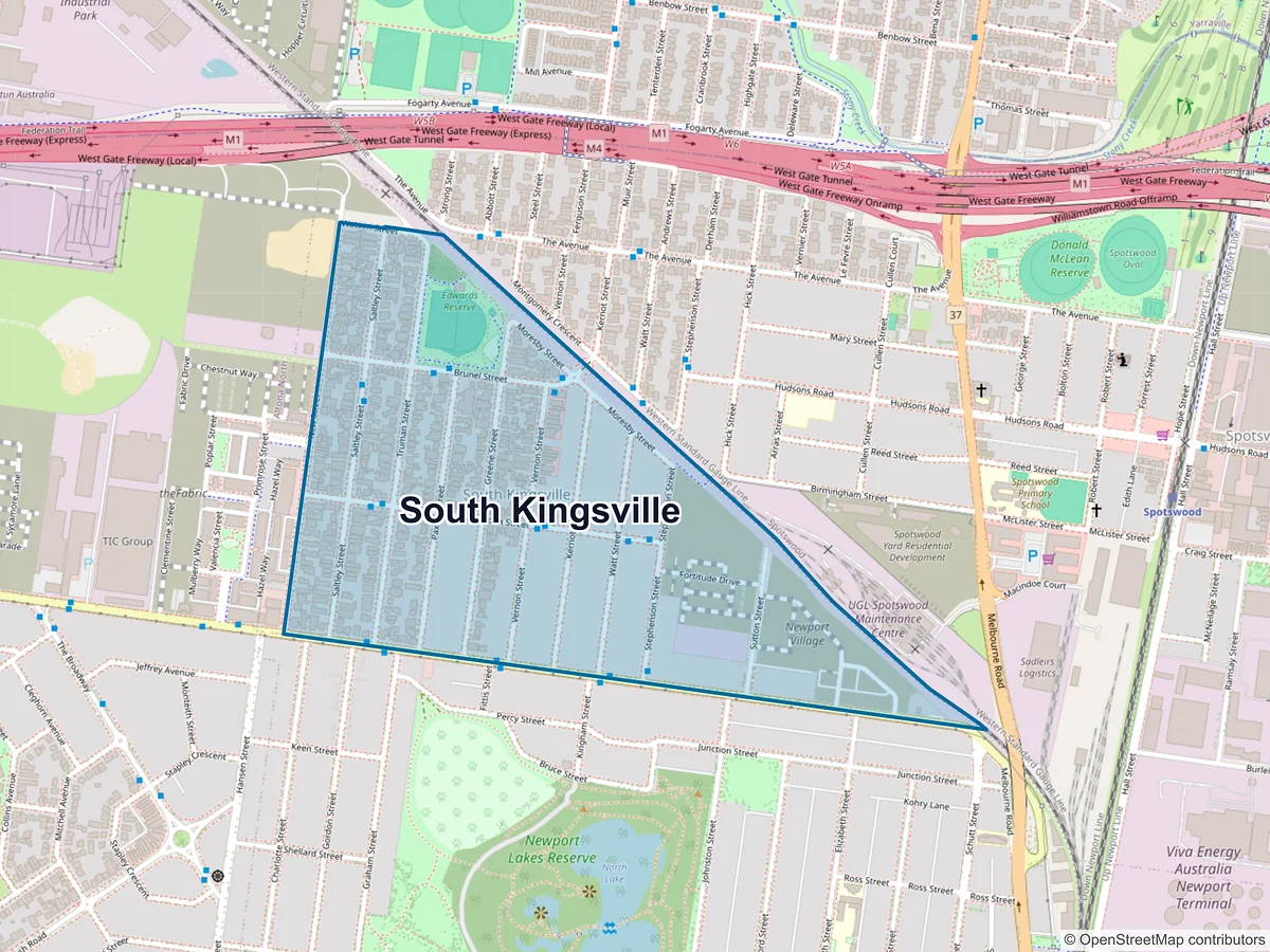 Map of South Kingsville, VIC, Australia