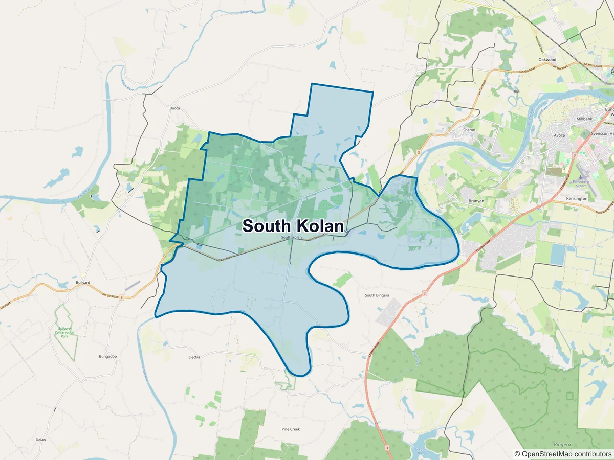 Map of South Kolan, QLD, Australia