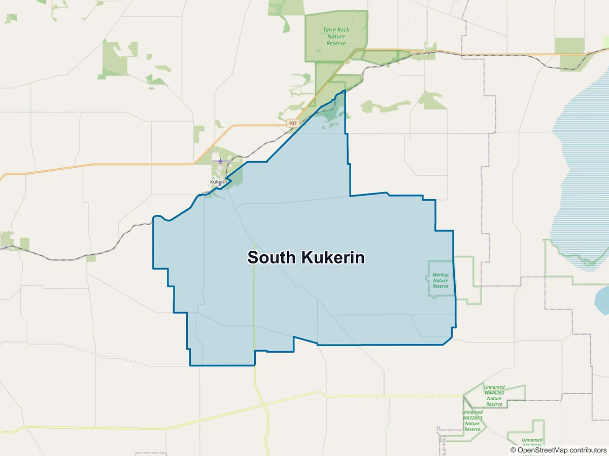Map of South Kukerin, WA, Australia