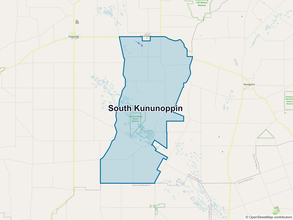 Map of South Kununoppin, WA, Australia