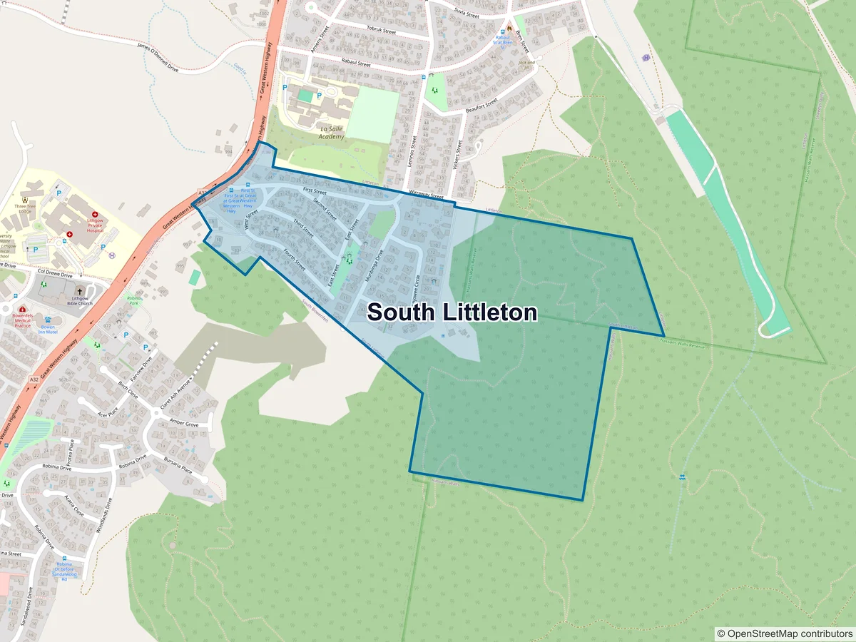 Map of South Littleton, NSW, Australia