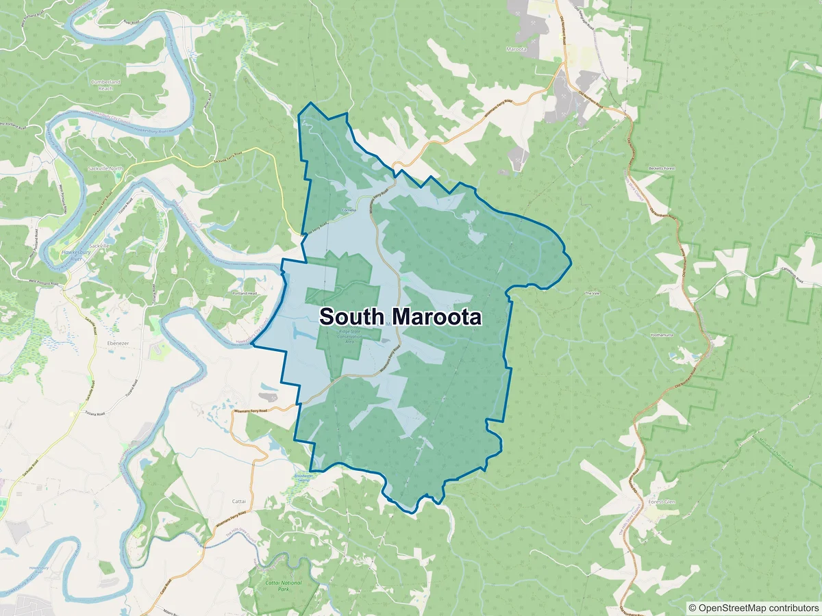 Map of South Maroota, NSW, Australia