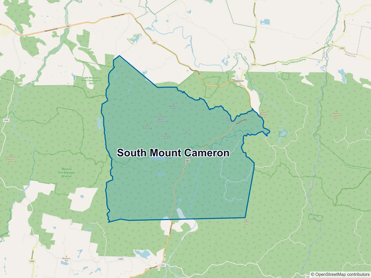 Map of South Mount Cameron, TAS, Australia