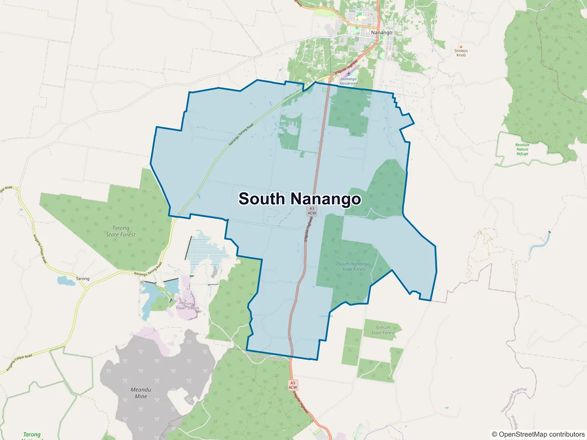 Map of South Nanango, QLD, Australia