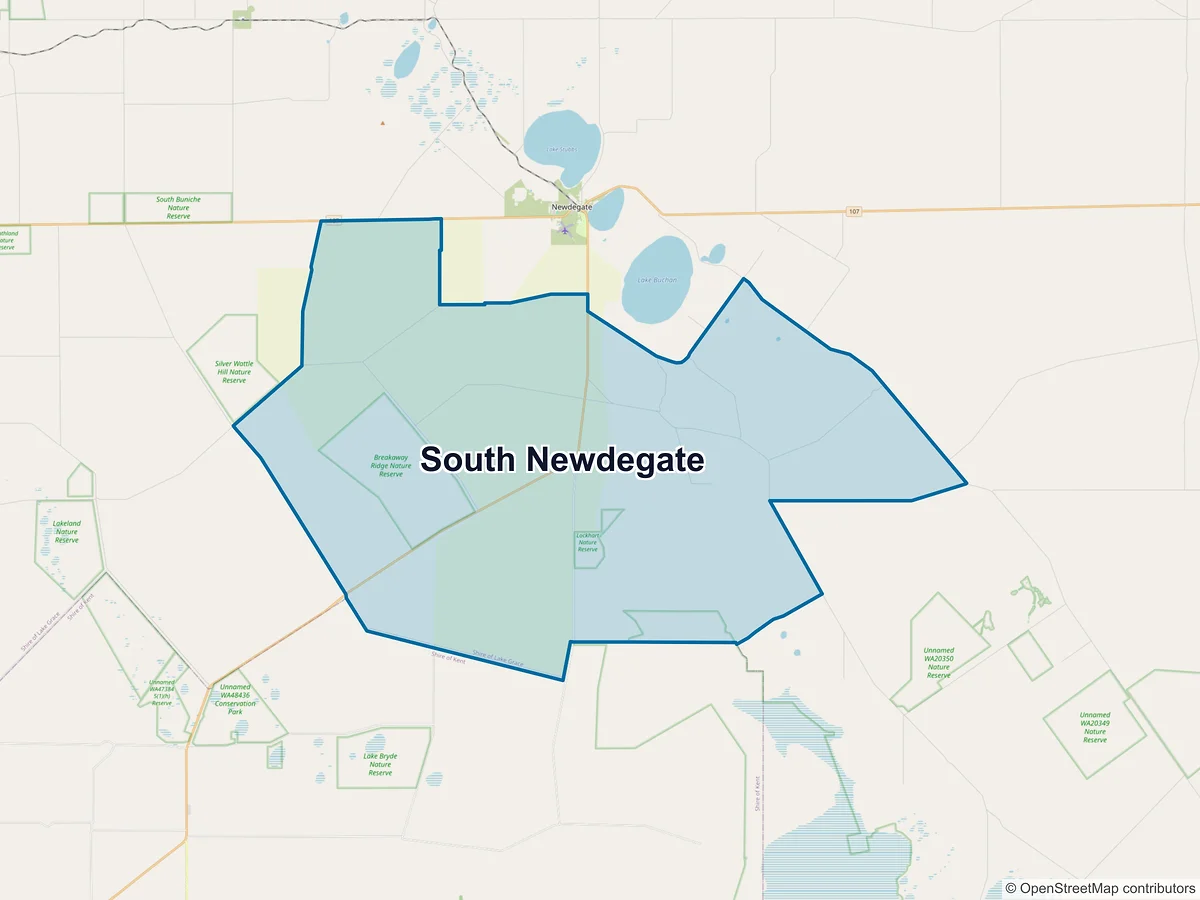 Map of South Newdegate, WA, Australia