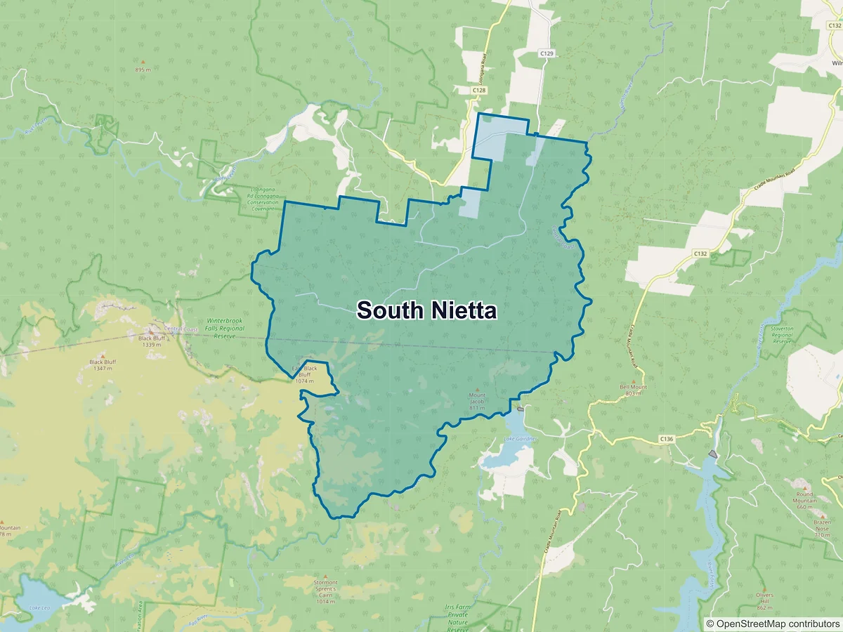 Map of South Nietta, TAS, Australia