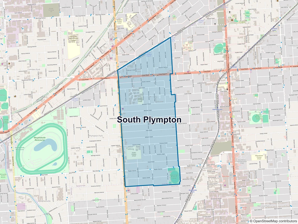 Map of South Plympton, SA, Australia
