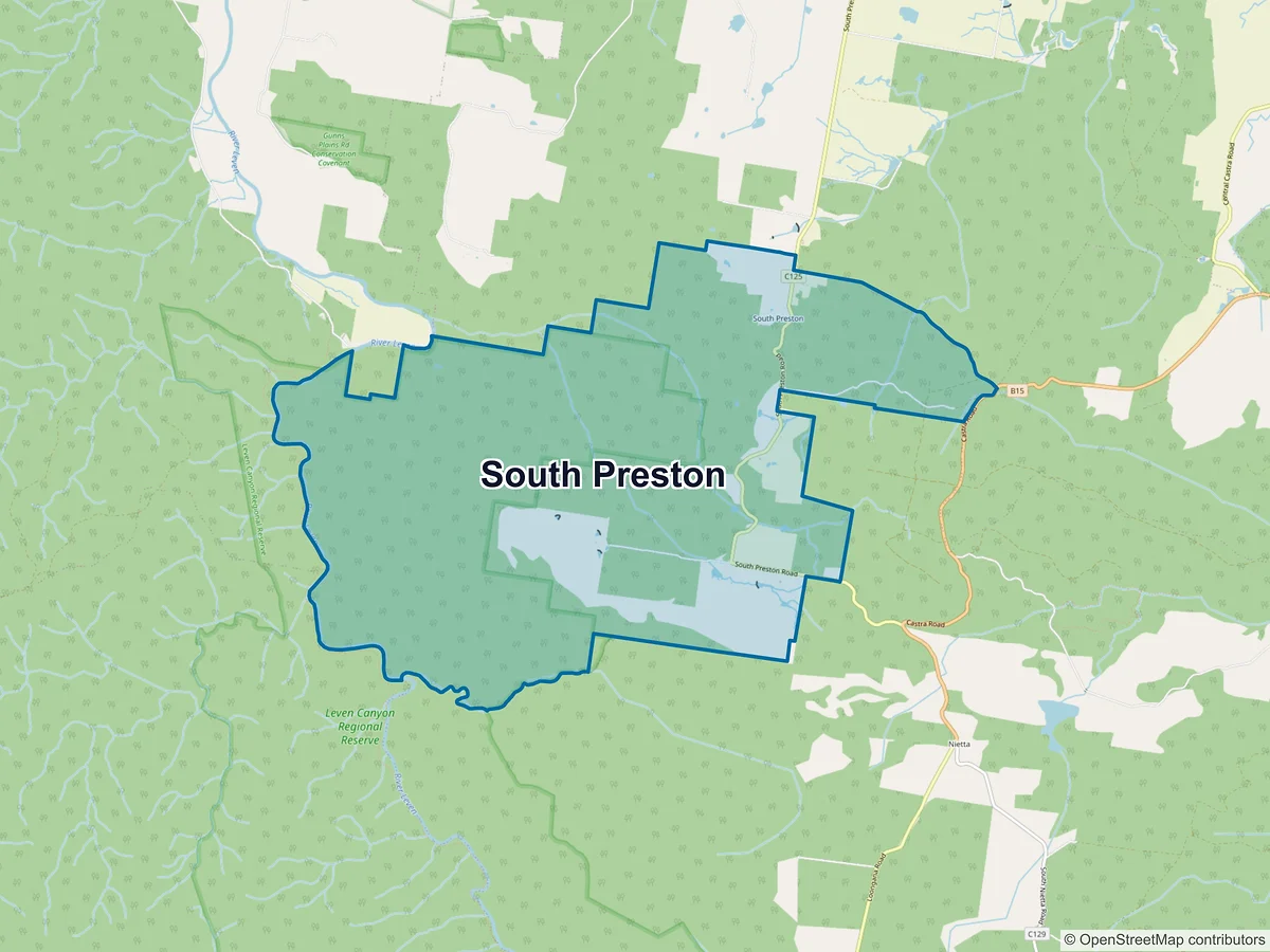 Map of South Preston, TAS, Australia