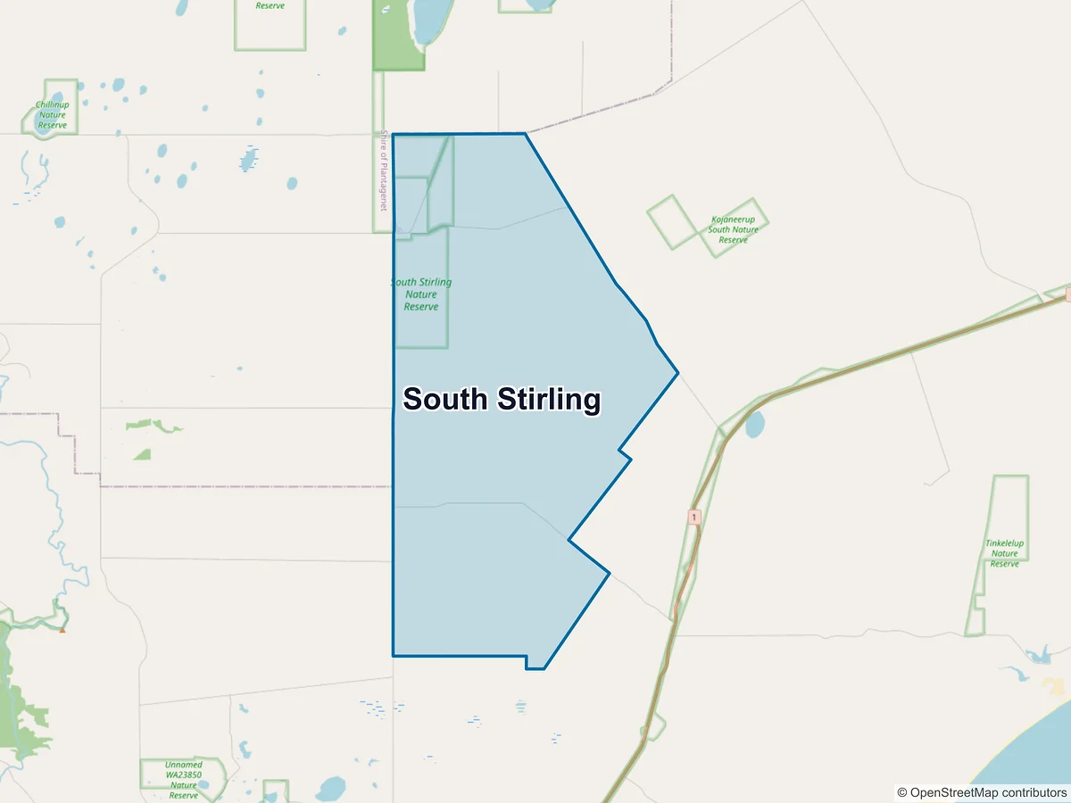 Map of South Stirling, WA, Australia