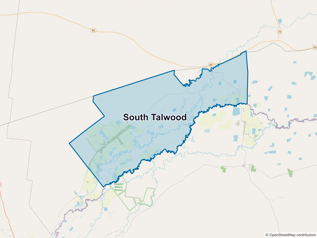 Map of South Talwood, QLD, Australia