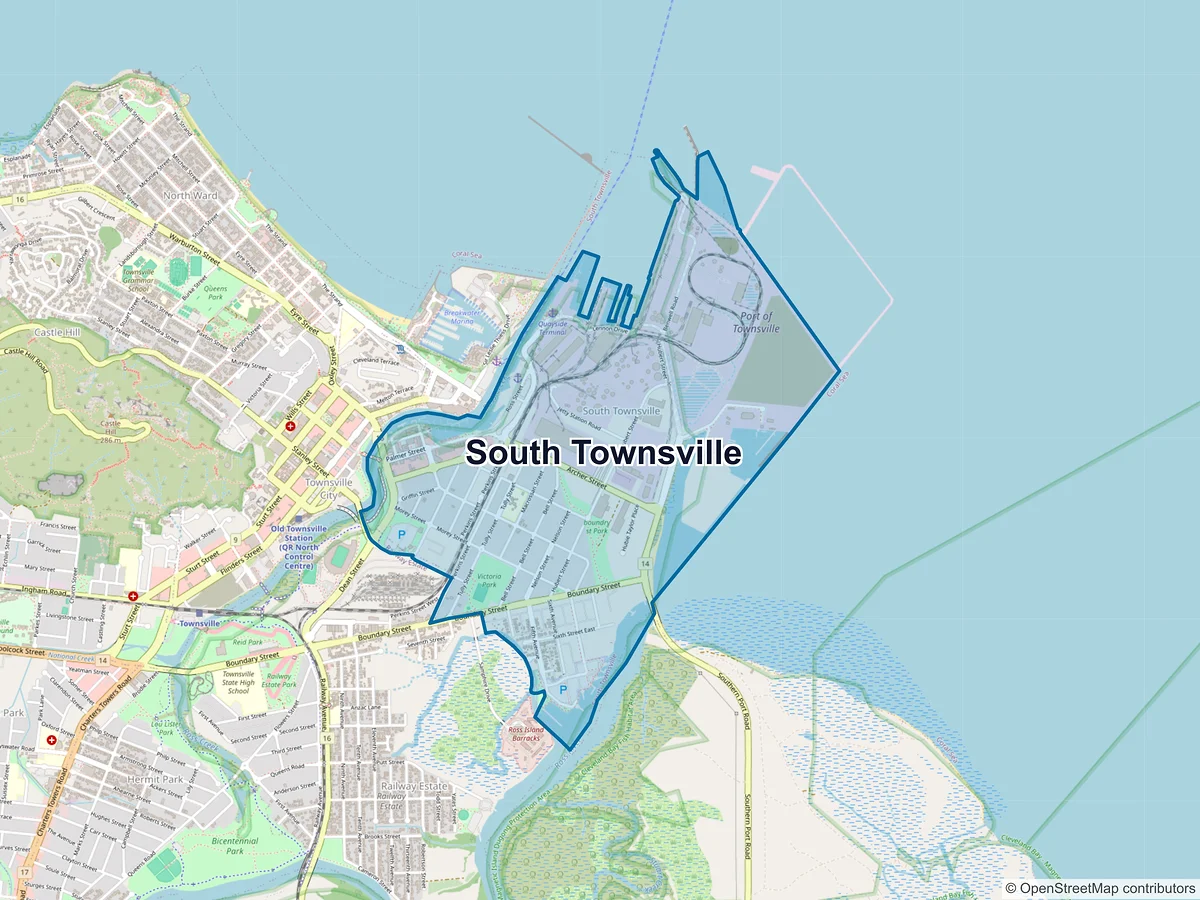 Map of South Townsville, QLD, Australia