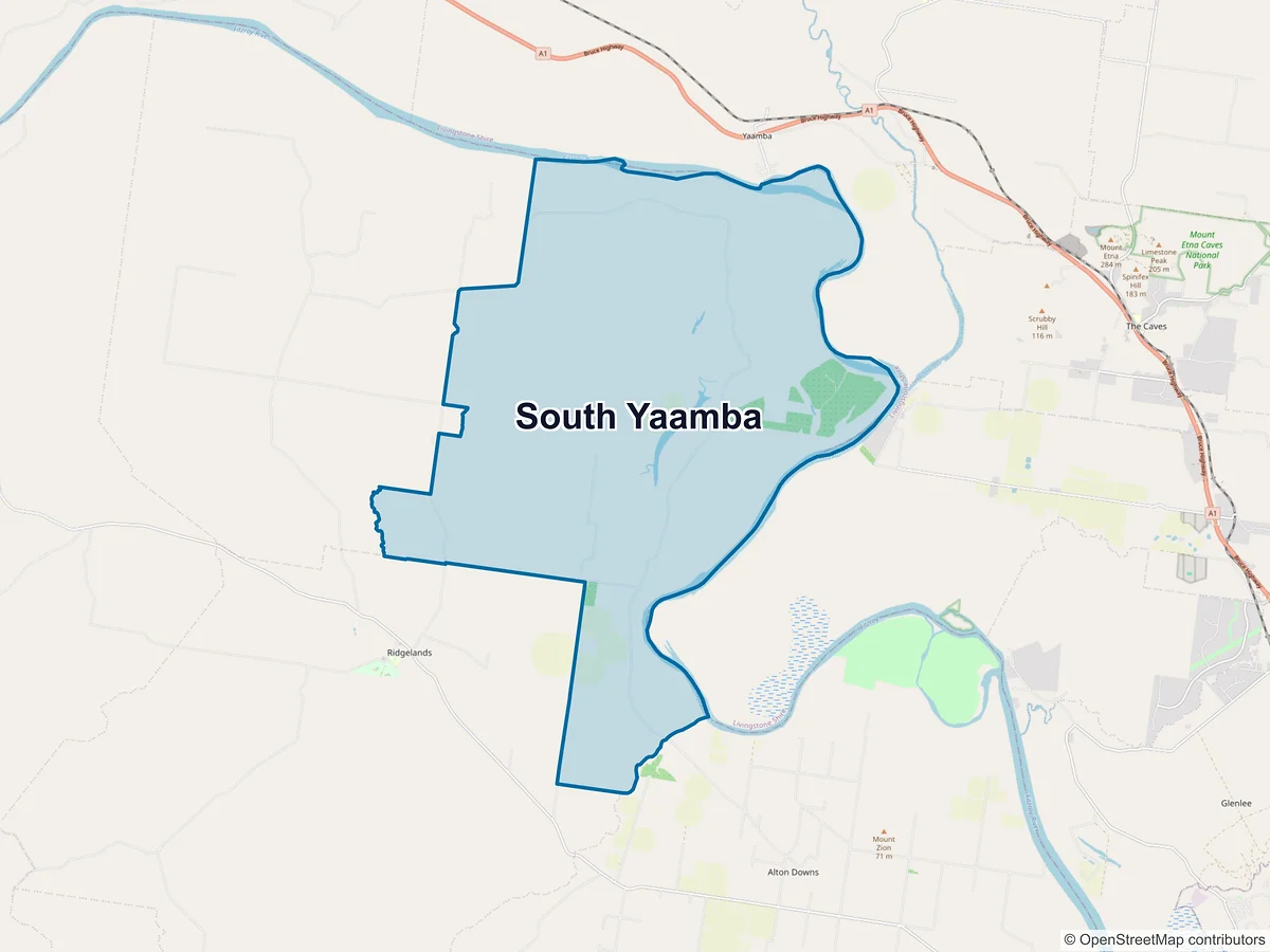 Map of South Yaamba, QLD, Australia