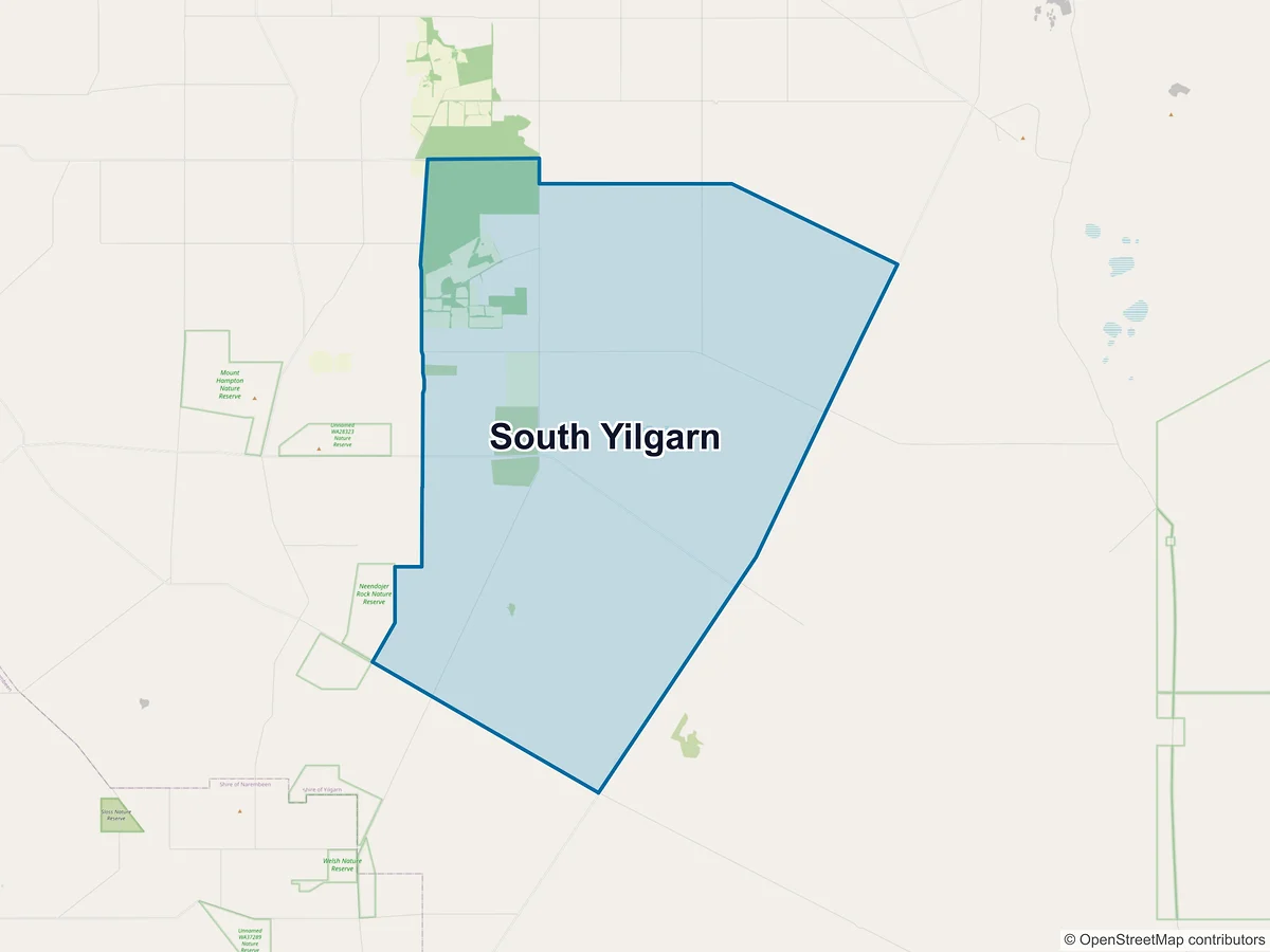 Map of South Yilgarn, WA, Australia