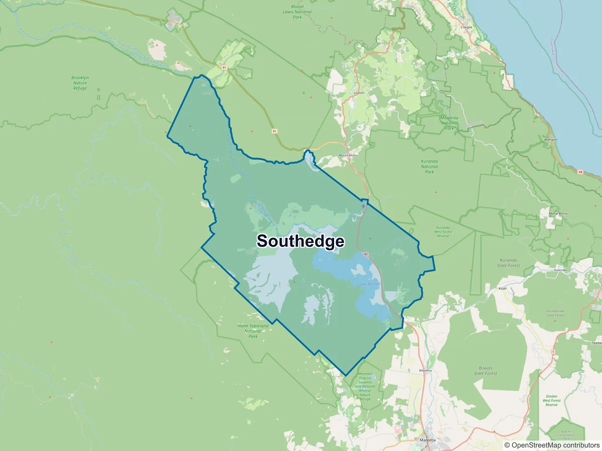 Map of Southedge, QLD, Australia