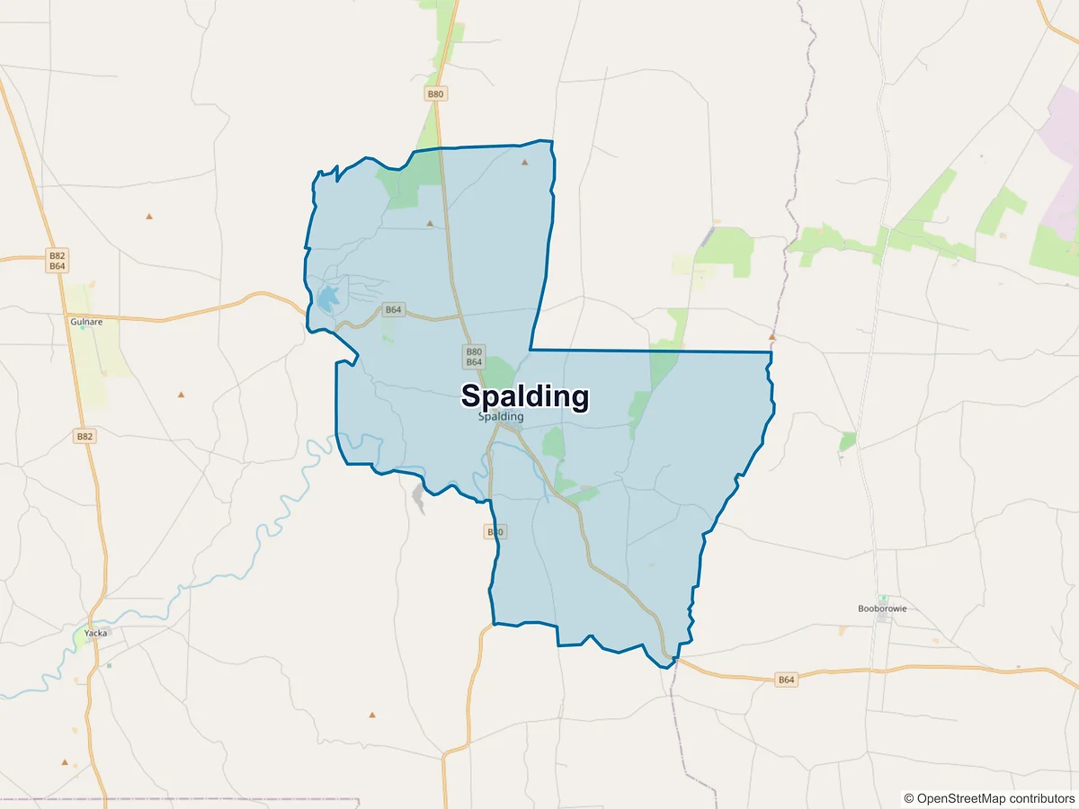 Map of Spalding, SA, Australia