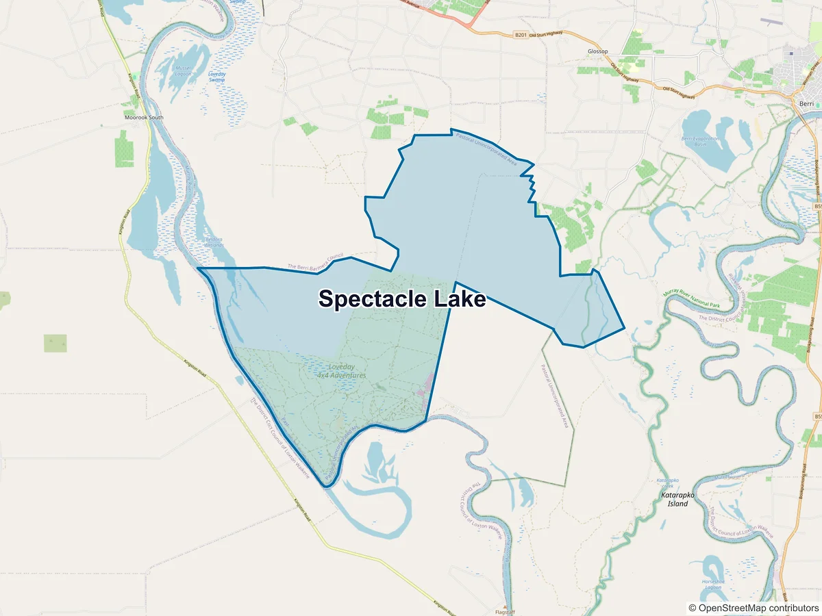 Map of Spectacle Lake, SA, Australia