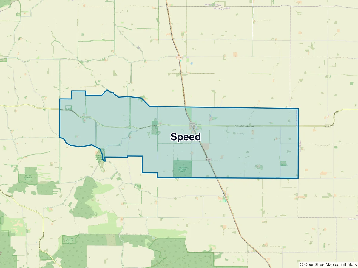 Map of Speed, VIC, Australia